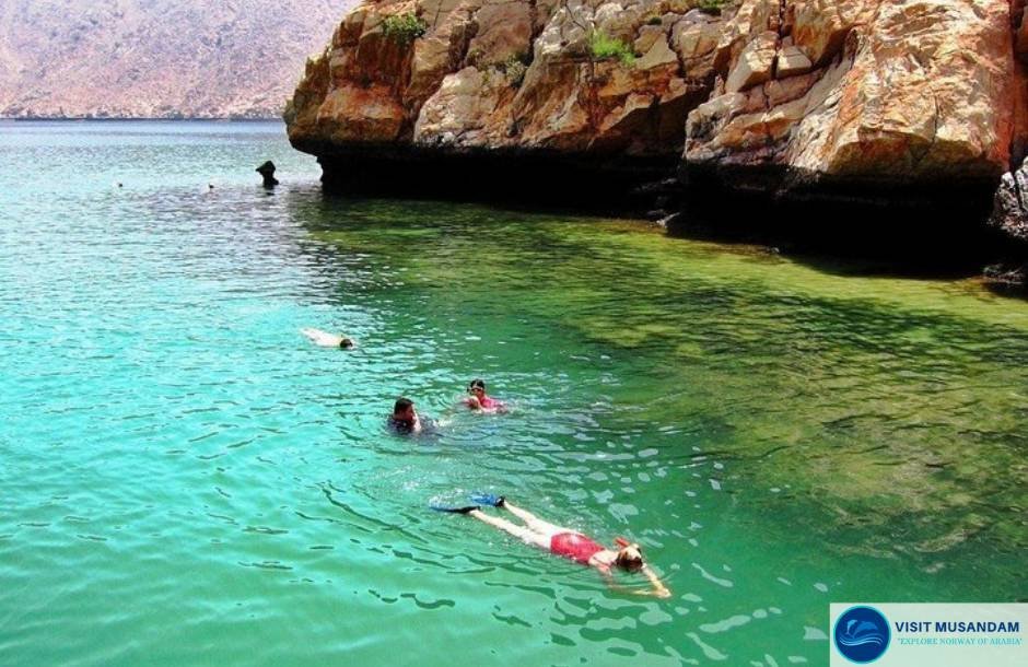 Why is snorkeling a popular activity in Musandam?